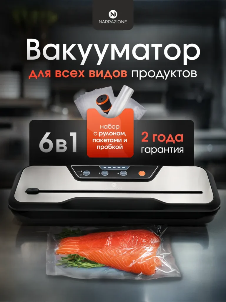 Вакуумный упаковщик для хранения продуктов (вакууматор)